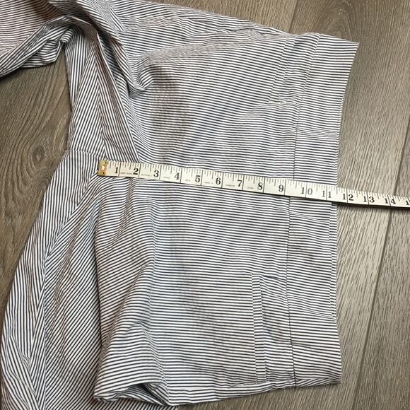 Ann Taylor Factory Petite Womens Pinstripes Straight Mid Rise Trouser Pant 12P - Picture 7 of 9